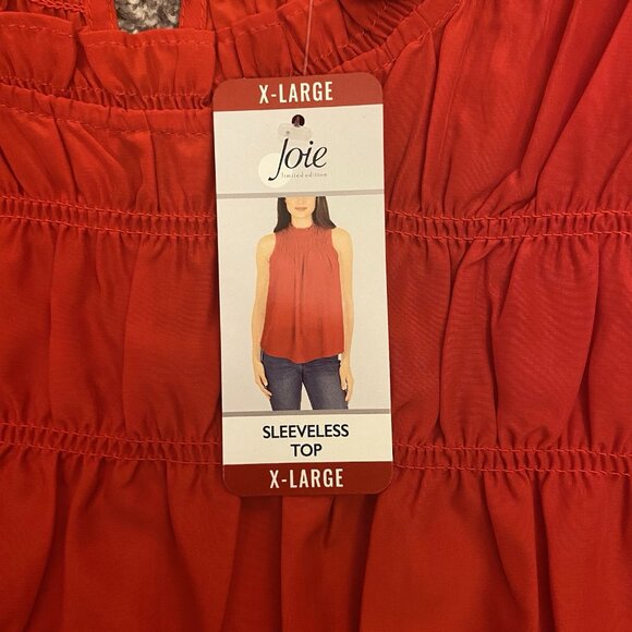 JOIE Limited Edition Women's Sleeveless Top Ruffled Neck Size XL - NWT $198 - Picture 14 of 16